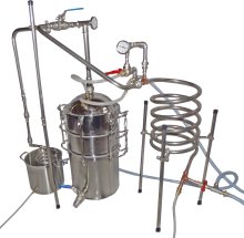 (Bild für) DESTILLIERMEISTER JUMBO D50 DeLúxe-Plus, 2 Kolonnen, Dephlegmator, 2 Wege-Kühlung und Aromaverstärker