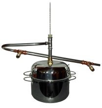 (Bild für) DESTILLIERMEISTER BRENNHAFEN-H3 - Premium - Edelstahl-Destille mit Helm und Liebigkühler