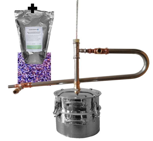 (Bild für) 2 Liter Hobby Destille aus Edelstahl für Ätherisches Öl - anmeldefrei - zum Schließen ins Bild klicken