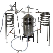 (Bild für) DESTILLIERMEISTER JUMBO Premium Professional D70-Plus, 65 L Destille mit 2 Kolonnen, 2-Wege Hochleistungskühlung und Dephlegmator