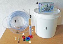 (Bild für) Zubehör Kühl-Set mit Pumpe für unsere Edelstahl- und Kupfer - Destillen bis 20 Liter