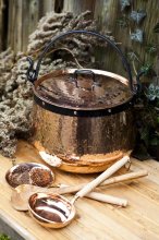 (Bild für) "CopperGarden®" Kupferkessel / Hexenkessel, "verzinnt" mit Deckel ca. 10 Liter