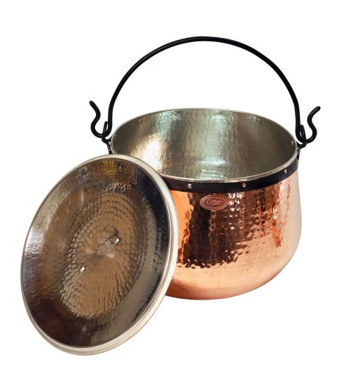 (Bild für) "CopperGarden®" Kupferkessel / Hexenkessel, "verzinnt" mit Deckel ca. 3 Liter - zum Schließen ins Bild klicken
