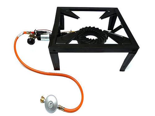 (Bild für) Gaskocher 10,5 kW, ZÜNDSICHERUNG, PIEZOZÜNDUNG, SCHLAUCH UND REGLER - zum Schließen ins Bild klicken